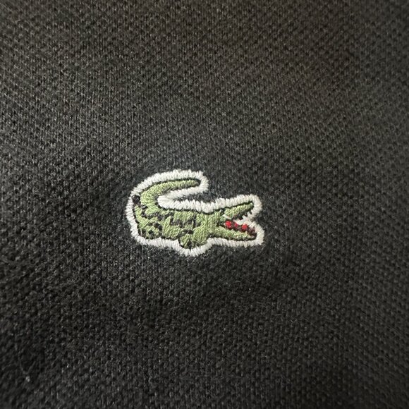 Lacoste Women's 2 Button Black Polo Shirt Size 40 - Picture 2 of 5